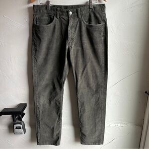 Brooks‎ Brothers Men Forest Green Corduroy Straight Leg Pants Earthy Prep 34x30